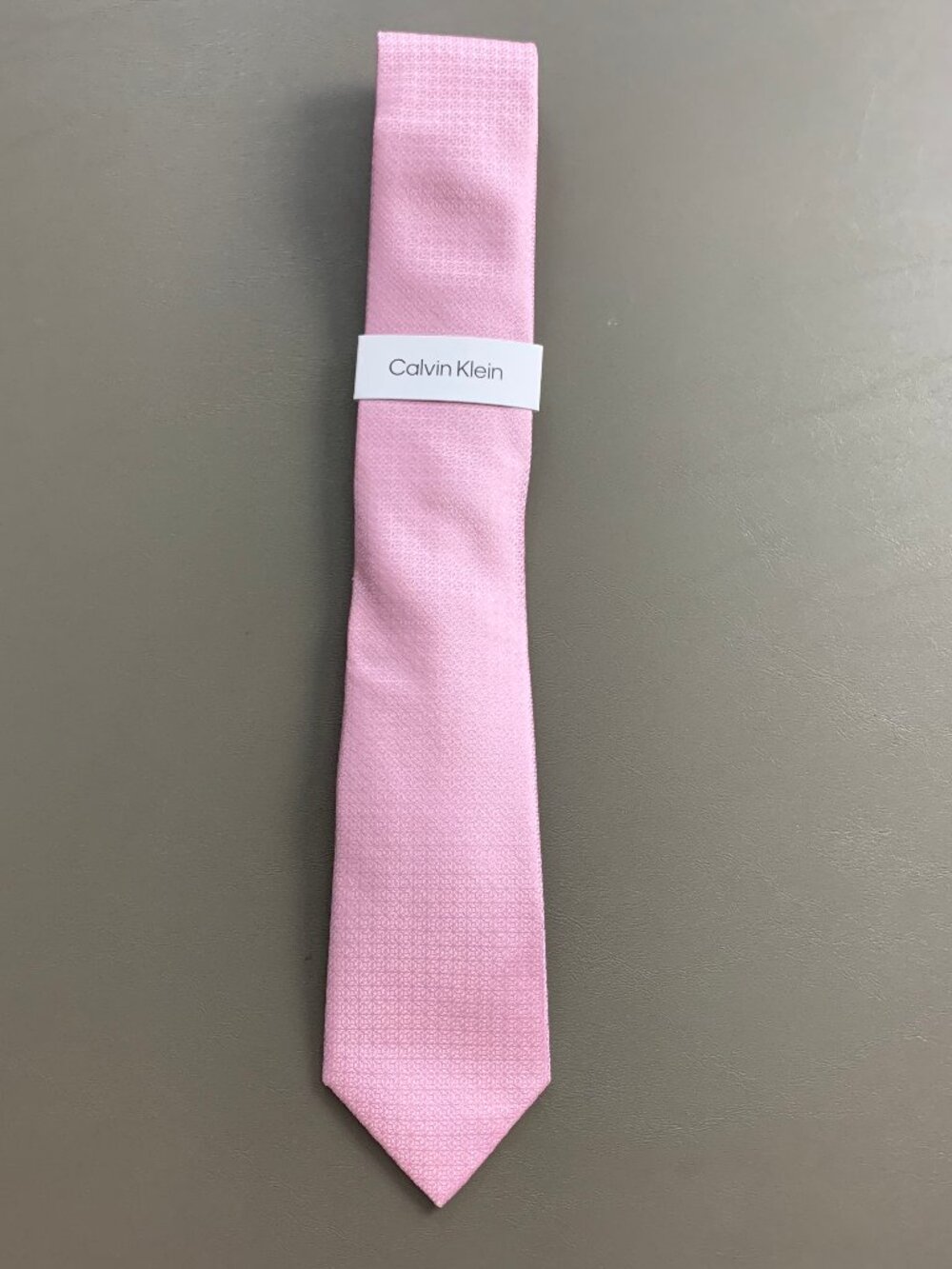 Calvin Klein Men's 3'' Polyester and Silk Neck Tie, Pink Ramon Micro-Geo, OS